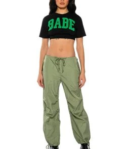 TOO LEGIT WIDE LEG CARGO PANTS -akira shop too legit wide leg cargo pants green 3 3