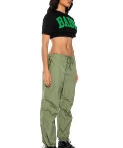 TOO LEGIT WIDE LEG CARGO PANTS -akira shop too legit wide leg cargo pants green 4 4