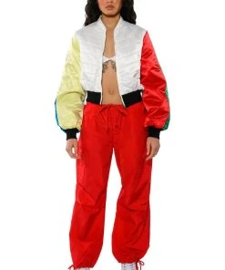 TOO LEGIT WIDE LEG CARGO PANTS -akira shop too legit wide leg cargo pants red 4 4
