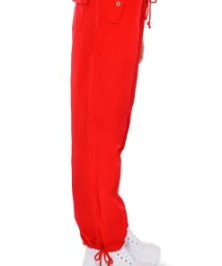 TOO LEGIT WIDE LEG CARGO PANTS -akira shop too legit wide leg cargo pants red 9 9