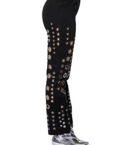 TOO MUCH FOR YOU HARDWARE DETAILED PANTS 18 TOO MUCH FOR YOU HARDWARE DETAILED PANTS -akira shop too much for you hardware detailed pants black 7 7