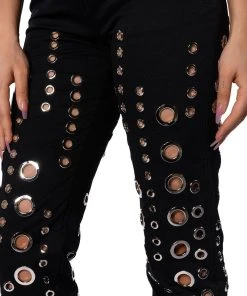 TOO MUCH FOR YOU HARDWARE DETAILED PANTS 20 TOO MUCH FOR YOU HARDWARE DETAILED PANTS -akira shop too much for you hardware detailed pants black 9 9