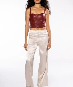 TRUE LOVE ZIP UP STRUCTURED TANK TOP IN RED -akira shop true love zip up structured tank top in red red 7 7