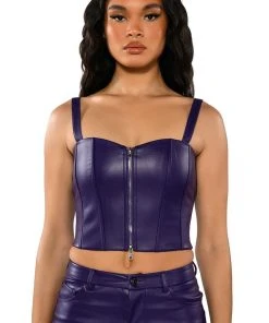 TRUE LOVE ZIP UP STRUCTURED TANK TOP