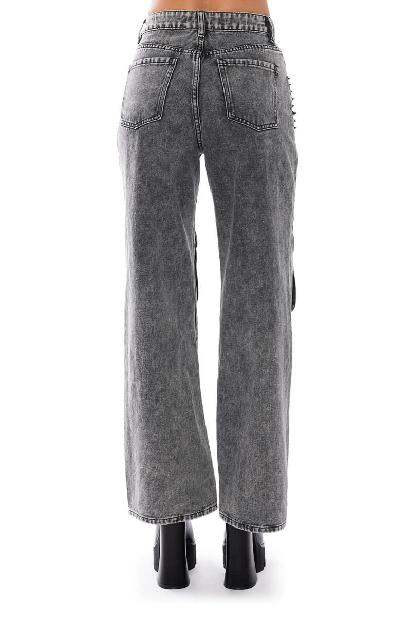TURN IT UP STUD EMBELLISHED UTILITY JEANS 9 TURN IT UP STUD EMBELLISHED UTILITY JEANS - Image 7