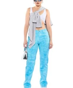 UP IN THE CLOUDS HIGH RISE RELAXED FIT JEANS -akira shop up in the clouds high rise relaxed fit jeans blue 3 3