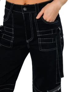 UP TO NO GOOD BAGGY FIT CARGO PANT 20 UP TO NO GOOD BAGGY FIT CARGO PANT -akira shop up to no good baggy fit cargo pant black 10 10
