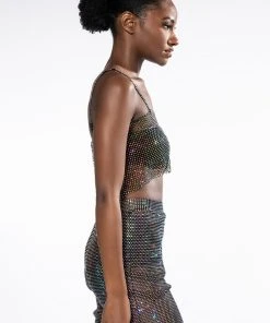 VANESSA RHINESTONE MESH BRALETTE -akira shop vanessa rhinestone mesh bralette black 5 5