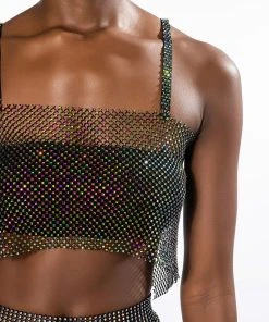 VANESSA RHINESTONE MESH BRALETTE -akira shop vanessa rhinestone mesh bralette black 7 7