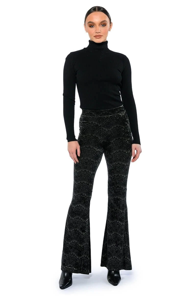 VELVETY SOFT HIGH RISE FLARE PANT 4 VELVETY SOFT HIGH RISE FLARE PANT - Image 2