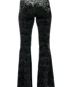 VELVETY SOFT HIGH RISE FLARE PANT 12 VELVETY SOFT HIGH RISE FLARE PANT -akira shop velvety soft high rise flare pant black olive 5 5