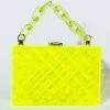 WE SEE EACH OTHER LIGHT GREEN CLUTCH BAG