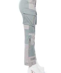WILD ONES COLORBLOCK CARGO PANT 15 WILD ONES COLORBLOCK CARGO PANT -akira shop wild ones colorblock cargo pant grey 6 6