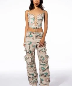 WILDFIRE CARGO PANT -akira shop wildfire cargo pant beige multi 8 8