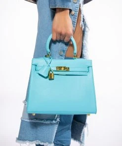WORK IT PU LEATHER LIGHT BLUE BAG