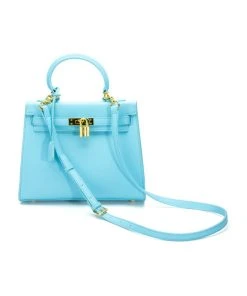 WORK IT PU LEATHER LIGHT BLUE BAG -akira shop work it pu leather light blue bag blue 5 5