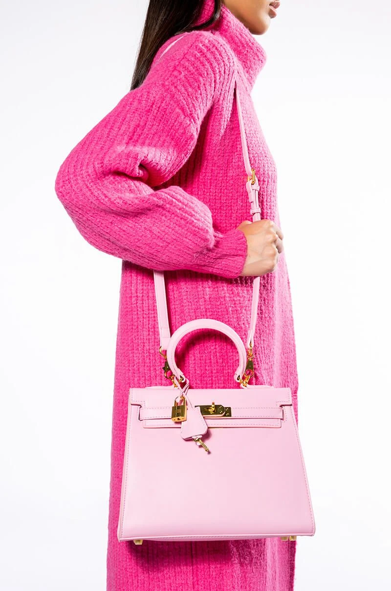 WORK IT PU LEATHER LIGHT PINK BAG 8 WORK IT PU LEATHER LIGHT PINK BAG - Image 6