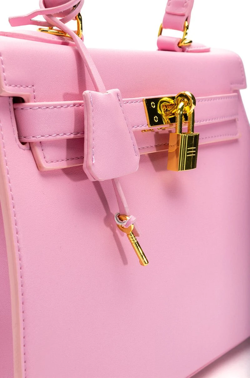 WORK IT PU LEATHER LIGHT PINK BAG 6 WORK IT PU LEATHER LIGHT PINK BAG - Image 4