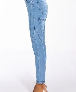 WORTH IT HIGH WAISTED SKINNY JEANS -akira shop worth it high waisted skinny jeans light blue 6 6