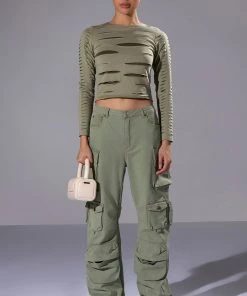 YOU KNOW IT CARGO PANTS -akira shop you know it cargo pants olive 3 3