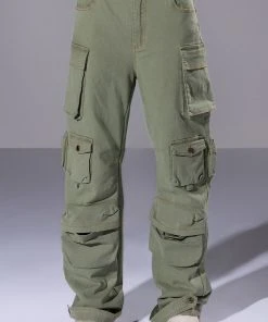 YOU KNOW IT CARGO PANTS -akira shop you know it cargo pants olive 4 4