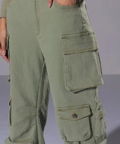YOU KNOW IT CARGO PANTS -akira shop you know it cargo pants olive 7 7