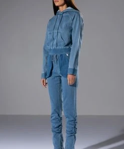 YOU OUGHTA KNOW DENIM JOGGER -akira shop you oughta know denim jogger medium blue denim 4 4 c1