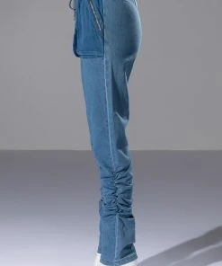 YOU OUGHTA KNOW DENIM JOGGER -akira shop you oughta know denim jogger medium blue denim 6 6 c1