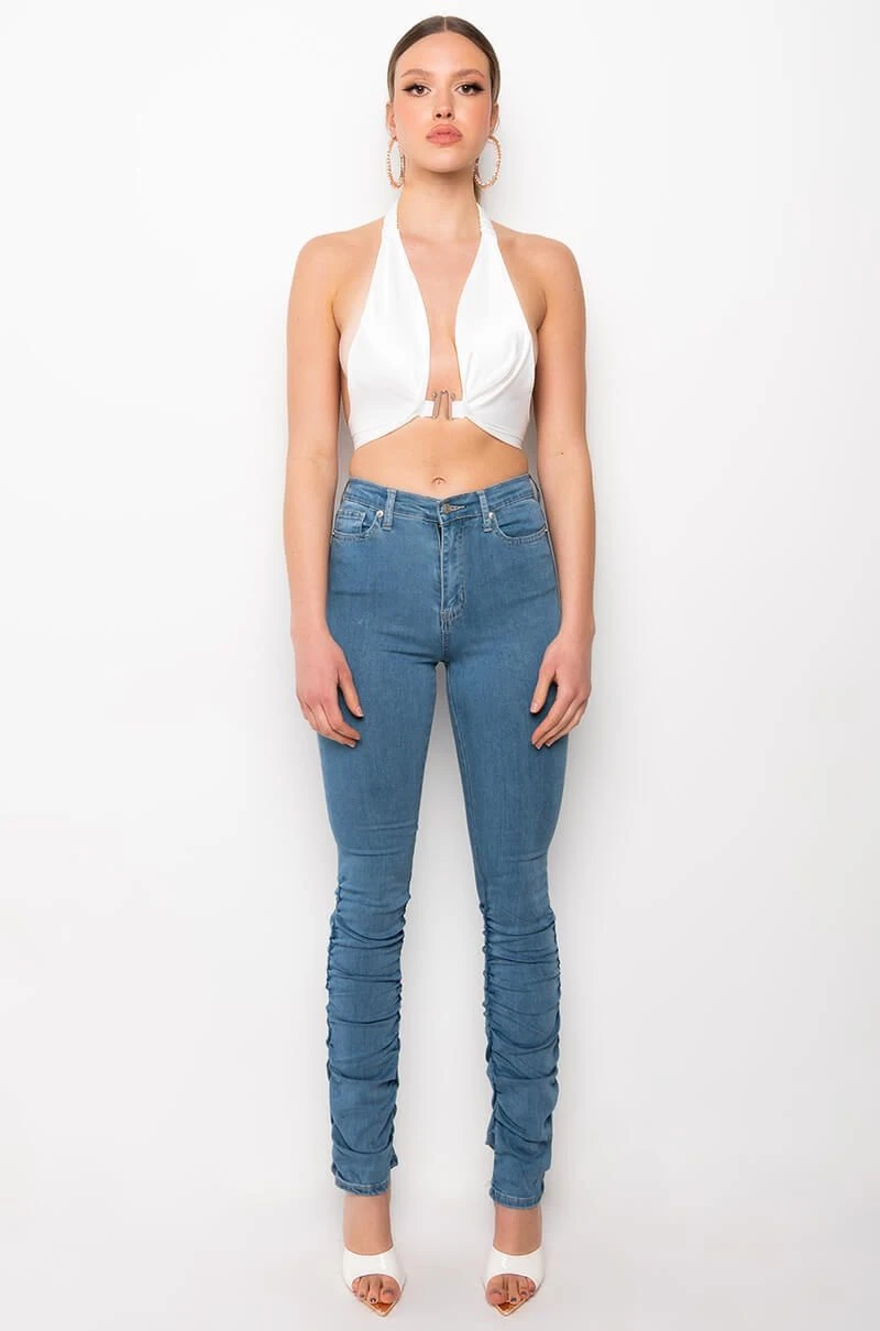 YOUR PLACE OR MINE SATIN HALTER BRALETTE 9 YOUR PLACE OR MINE SATIN HALTER BRALETTE - Image 7