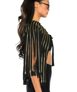 ZIP ZIP CAPE JACKET -akira shop zip zip cape jacket black 5 5