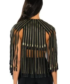 ZIP ZIP CAPE JACKET -akira shop zip zip cape jacket black 6 6