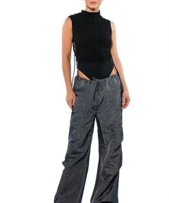 ZONA OVERSIZED PARACHUTE PANTS 14 ZONA OVERSIZED PARACHUTE PANTS -akira shop zona oversized parachute pants charcoal grey 4 4